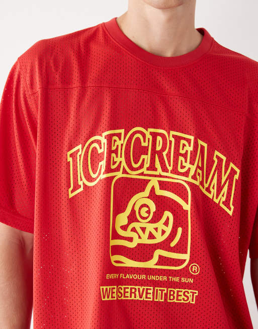 Ice Cream team football jersey t-shirt in red, 5 of 5