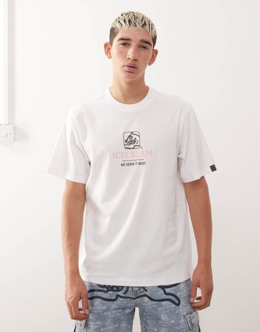Ice Cream we serve it best t-shirt in white