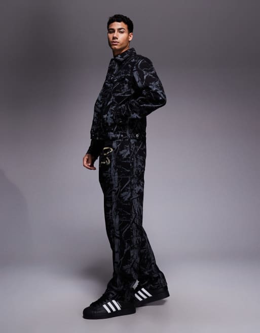 ICECREAM all over tree camo print jeans in black wash - part of a set, 3 of 5