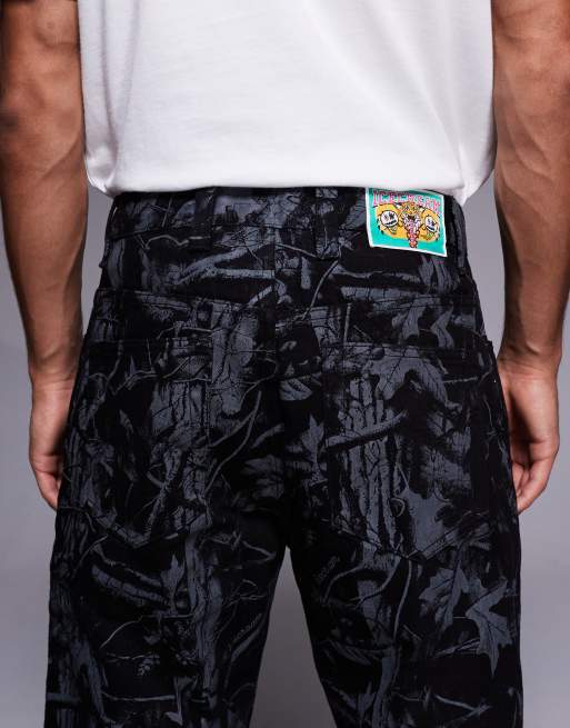 ICECREAM all over tree camo print jeans in black wash - part of a set, 5 of 5