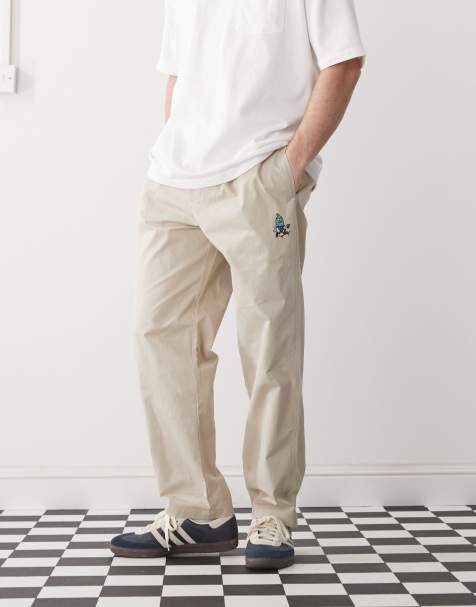 ICECREAM – Beige byxor i skatestil och dra på-stil - view 1