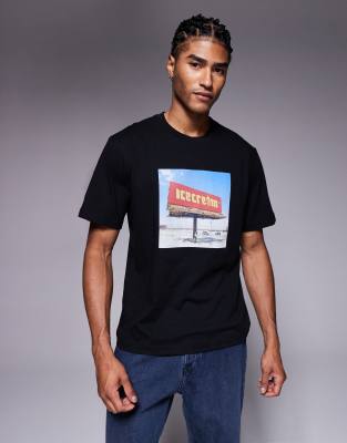 Icecream Billboard T-shirt In Black