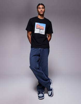 Icecream Billboard T-shirt In Black