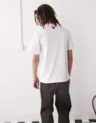 Icecream Mens Block Brand-print Cotton-jersey T-shirt White In White