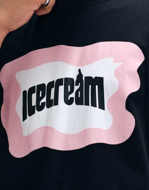 ICECREAM block logo t-shirt in black, 3 of 5