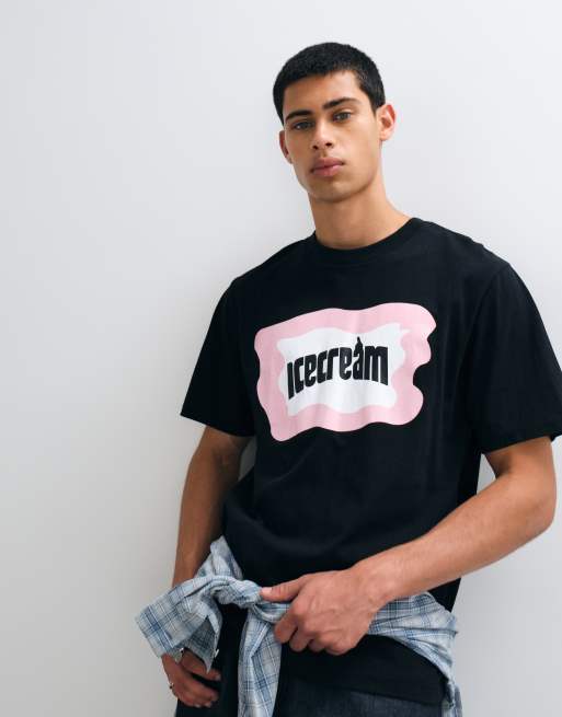 ICECREAM block logo t-shirt in black, 4 of 5