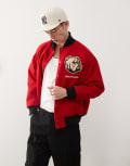 [ICECREAM] ICECREAM bulldog varsity jacket in red Chest 44-47 RED