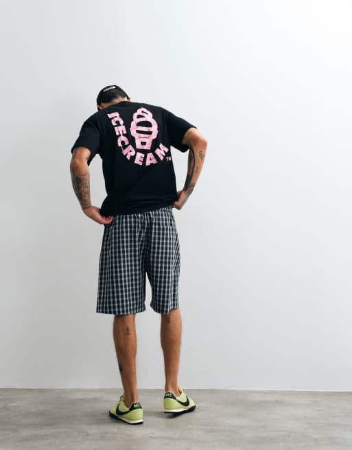 ICECREAM - camiseta negra con estampado trasero de cono de gofre, 4 de 5