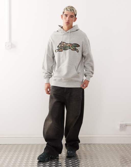 ICECREAM camo running dog pullover hoodie in grey, 2 of 5