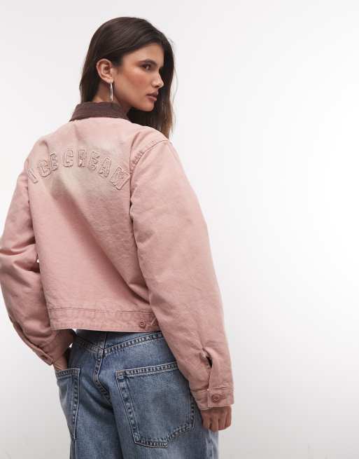 ICECREAM - chaqueta corta estilo workwear en rosa, 4 de 4
