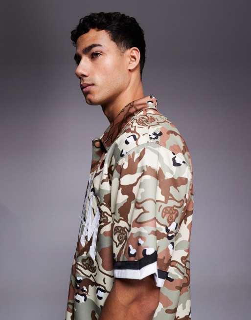 ICECREAM choc chip baseball jersey in multi camo, 4 of 5