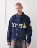 [ICECREAM] Icecream cowboy denim trucker jacket in indigo-Navy S Indigo