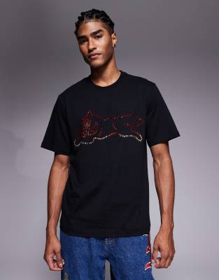 ICECREAM ICECREAM crystal running dog t-shirt in black