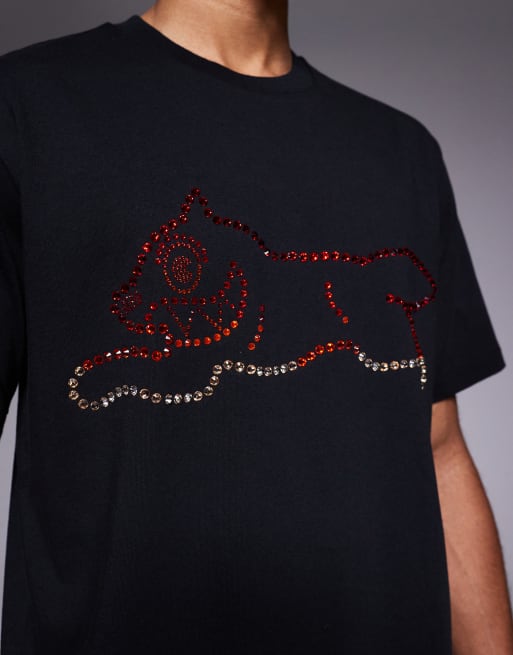ICECREAM crystal running dog t-shirt in black, 5 of 5