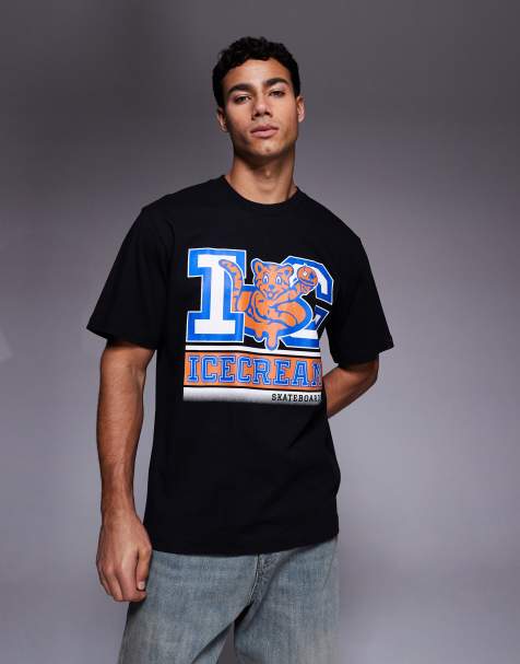 ICECREAM cubs logo motif t-shirt in black - view 1