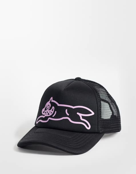 ICECREAM czapka trucker z biegnącym psem w kolorze czarnym - view 1