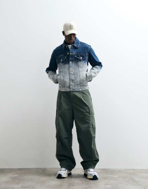 ICECREAM denim trucker jacket with running dog applique in faded blue wash, 2 of 5