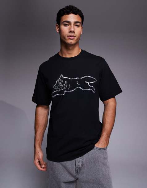 ICECREAM diamante running dog t-shirt in black - view 1