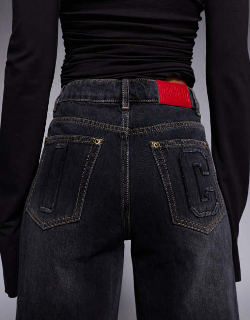 ICECREAM distressed running dog jeans in black wash, 5 of 5