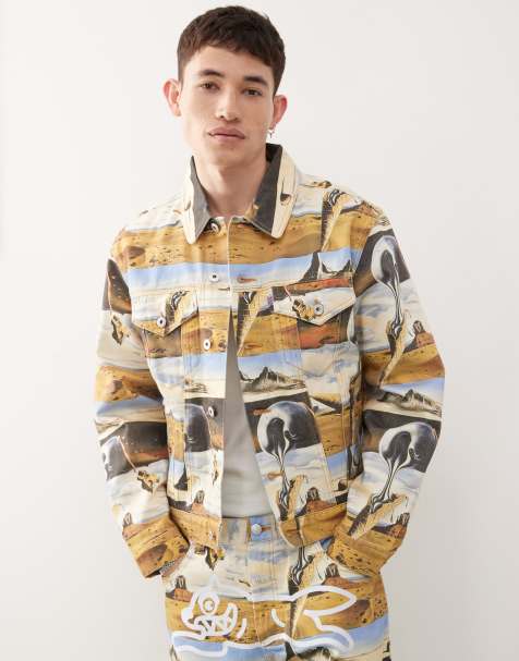 ICECREAM dreamscape all over printed denim trucker jacket in multi - part of a set - view 1