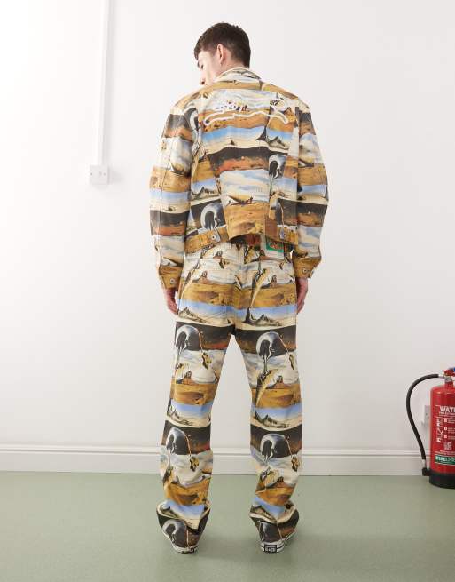 ICECREAM dreamscape all over printed straight leg denim jeans in multi (part of a set), 2 of 5