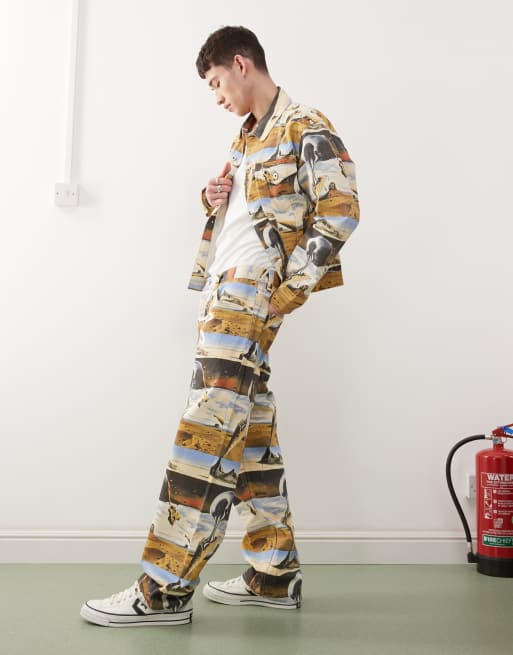 ICECREAM dreamscape all over printed straight leg denim jeans in multi (part of a set), 3 of 5