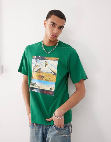 ICECREAM - Dreamscape - T-shirt verde a maniche lunghe con stampa - view 1