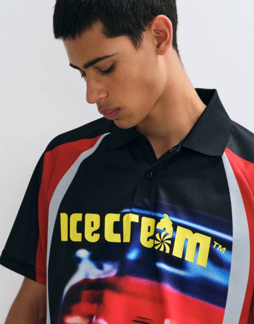 ICECREAM drift football shirt in red, 5 of 5