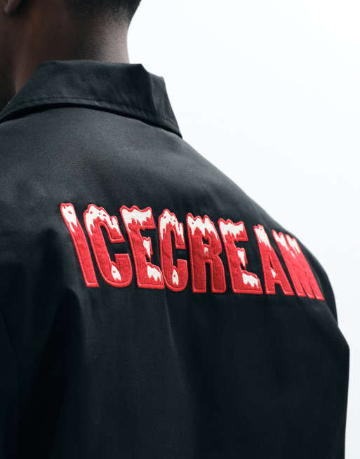 ICECREAM - Giacca nera con ricamo e stampa sul retro, 5 di 5