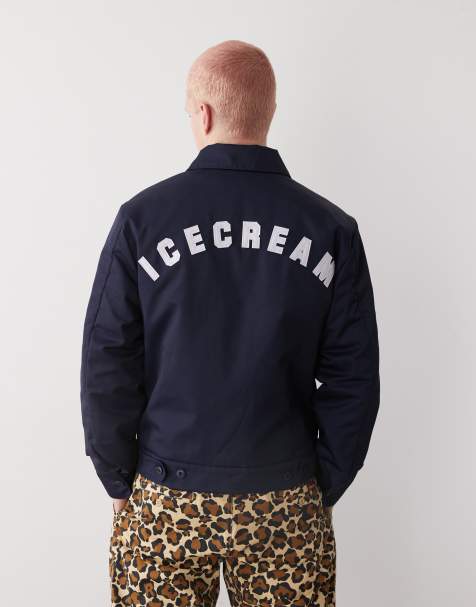 ICECREAM – Granatowa kurtka typu coach z logo - view 1