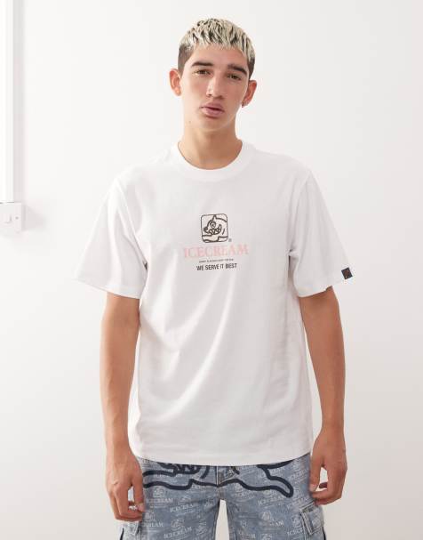 ICECREAM - Hvid T-shirt med 'We Serve It Best'-print - view 1