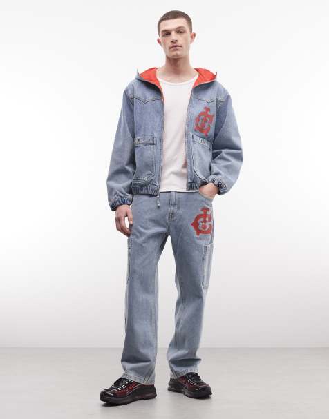 ICECREAM - Jean droit style western - Bleu clair délavé - view 1