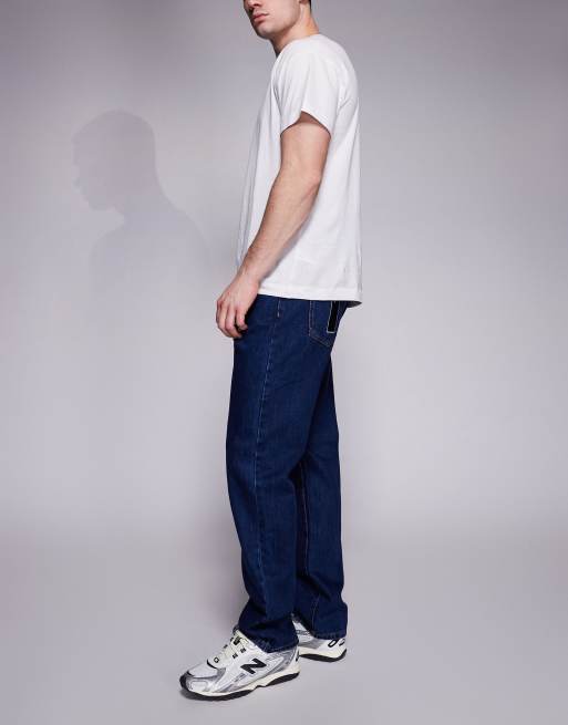 ICECREAM - Jeans blu indaco con cane che corre in strass, 3 di 5