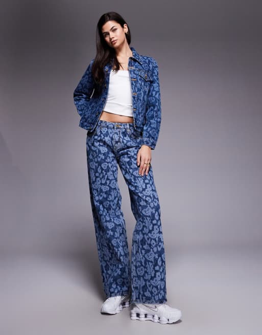 ICECREAM laser camo denim jeans in mid wash blue (part of a set), 2 of 5