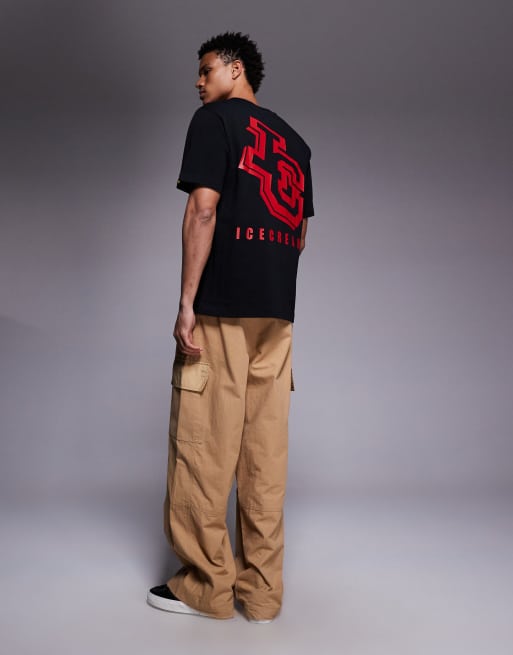 ICECREAM logo back print heavyweight t-shirt in black, 2 of 5