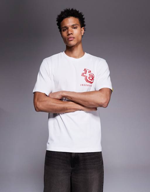 ICECREAM logo back print heavyweight t-shirt in white, 3 of 5