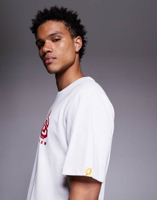 ICECREAM logo back print heavyweight t-shirt in white, 4 of 5