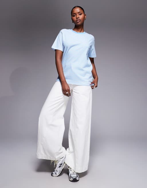 ICECREAM logo t-shirt in blue stripe, 3 of 4