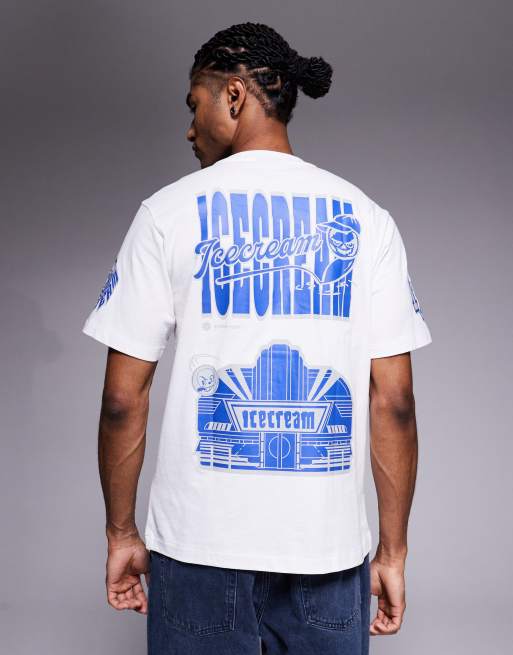 ICECREAM multi graphic t-shirt in white, 3 of 5