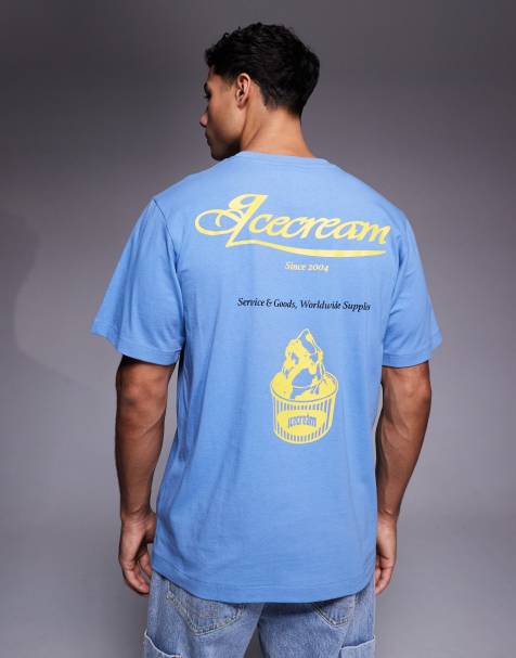 ICECREAM nice to see you logo t-shirt in light blue