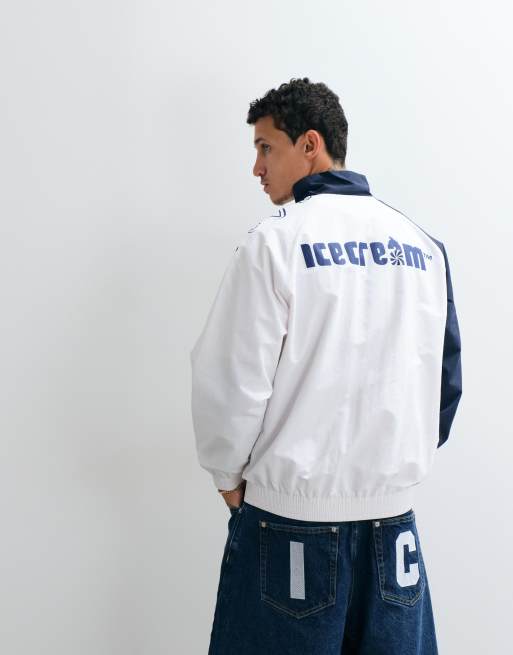 ICECREAM panelled running dog track jacket in white, 4 of 5
