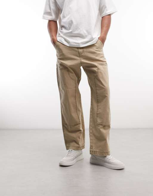 ICECREAM - Pantalon style charpentier avec surpiqûres - Beige délavé , 3 de 5