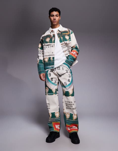 ICECREAM parlor double scoop all over printed jeans co-ord in multi - view 1