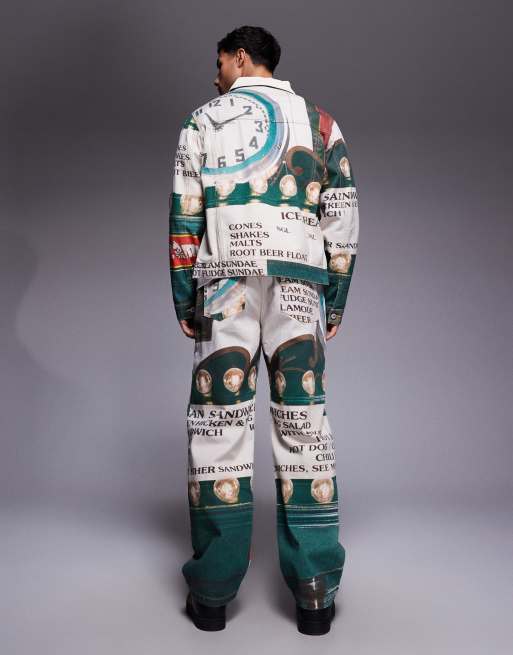 ICECREAM parlor double scoop all over printed jeans co-ord in multi, 2 of 5