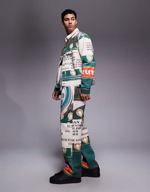 ICECREAM parlor double scoop all over printed jeans co-ord in multi, 3 of 5