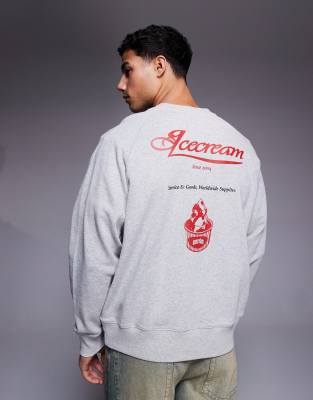 Icecream Parlor Logo Sweatshirt In Gray