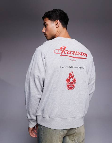 ICECREAM parlour logo sweatshirt in grey - view 1