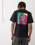 [ICECREAM] ICECREAM pop art running dog short sleeve t-shirt in black Chest 36-39 BLACK