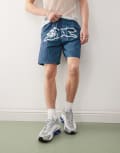 [ICECREAM] ICECREAM running dog all over print swim shorts in blue W36 BLUE DOG MONOGRAM