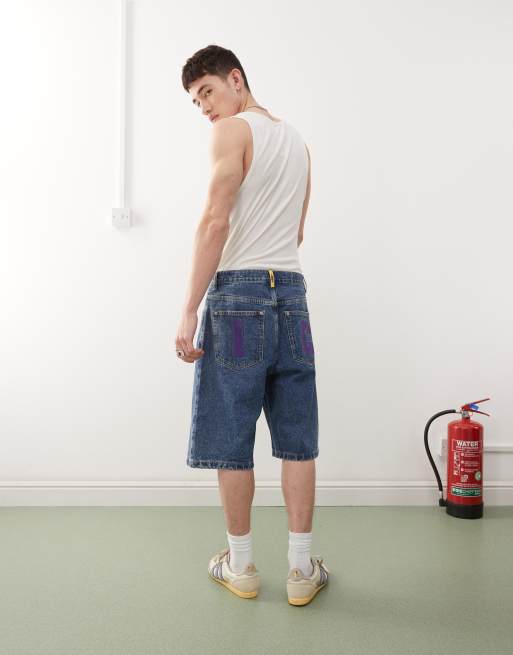 Baggy Shorts Running Dog Shorts RUNNING DOG DENIM SHORTS GREEN